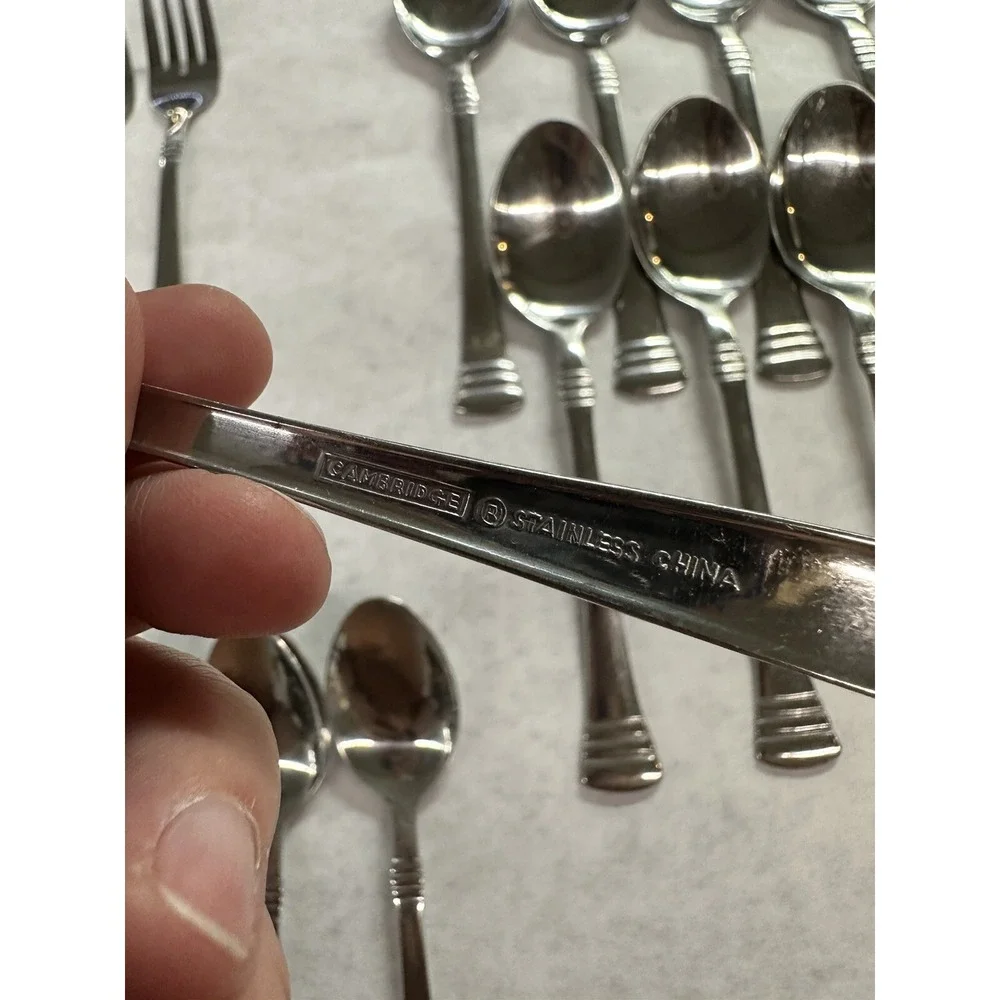 Cambridge Stainless China Codie 41 Pc Flatware‎ Set